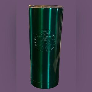 Starbucks 2024 Stainless Steel Tumbler Green W/Clear Lid - 19 Oz